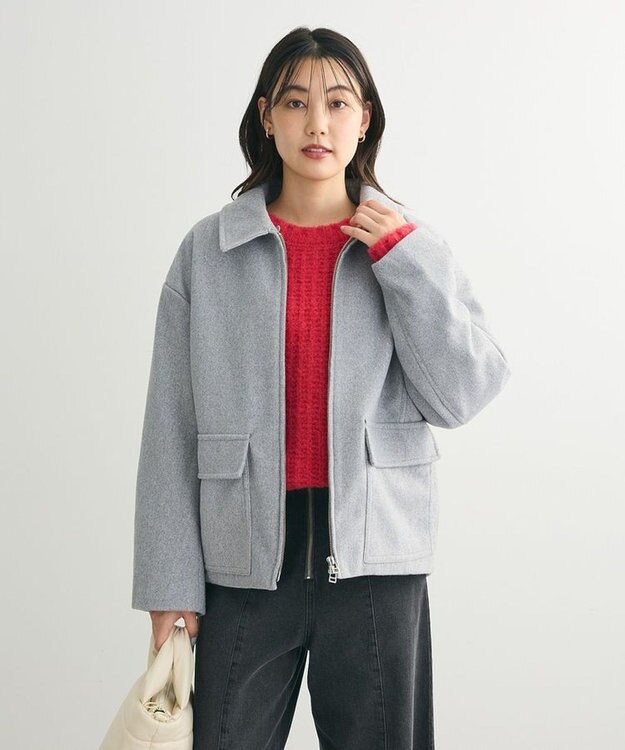 Green Parks ざっくりローゲージニットプルオーバー Pink