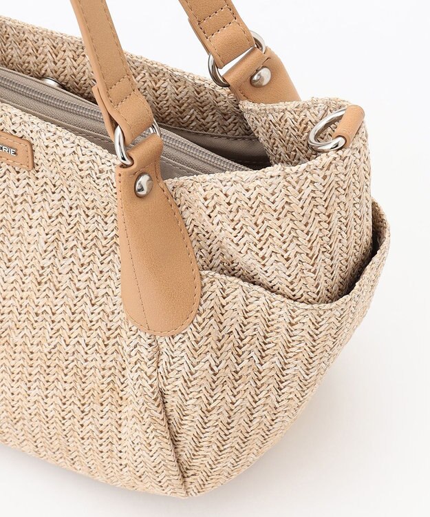 LA BAGAGERIE つまみハンドル　サマー2wayミニトートバッグ ベージュ