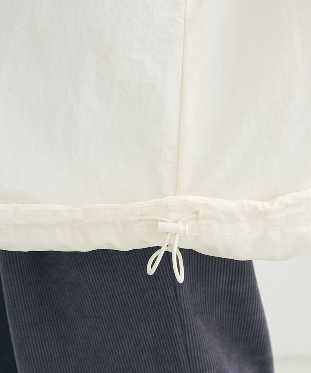 Green Parks シームレス中綿ドロストコート Off White