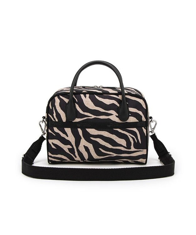 LeSportsac SQUARE TH CROSSBODY/アップタウンラフィアゼブラ/ブラック アップタウンラフィアゼブラ/ブラック