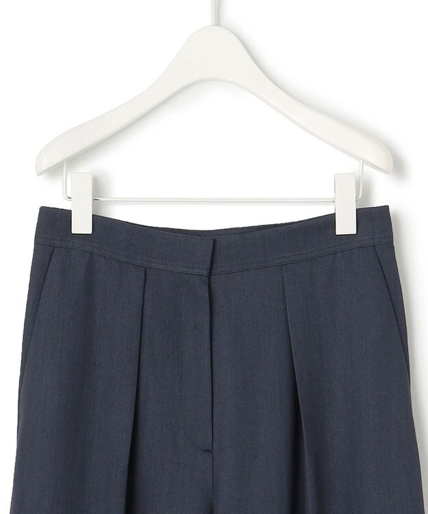 ICB 【洗える】 ドレープスラブデニム ワイドパンツ インディゴ系