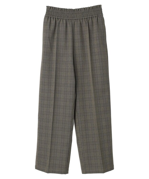 AMERICAN HOLIC ウエストイージーストレートパンツ Check Black