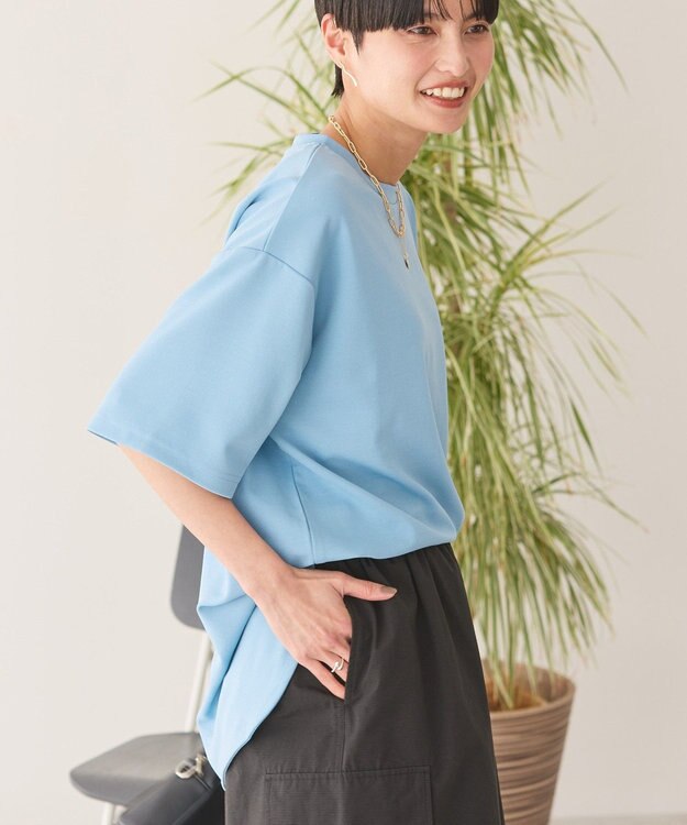 AMERICAN HOLIC ジョーゼットラウンドヘムトップス Light Blue
