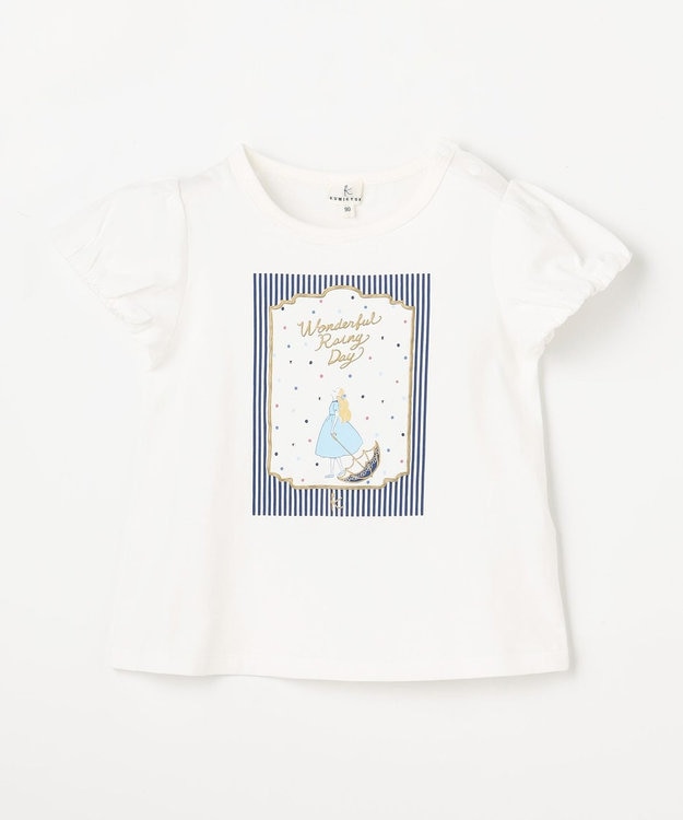組曲 KIDS 【80-100㎝】 wonderful rainy day Tシャツ オフホワイト