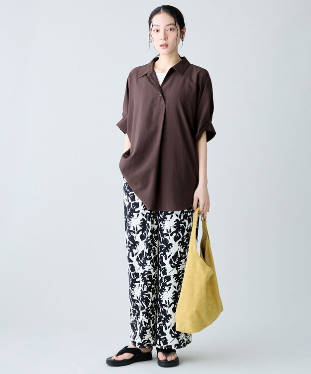 ANY 楽映えブラウス ブラウン