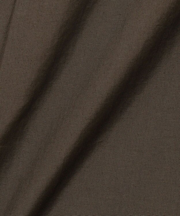 23区 L 【洗える】ナイロンコットンポプリン タック スカート ブラウン系