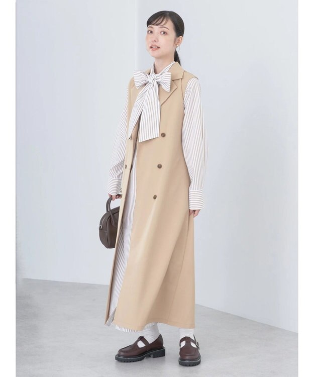 earth music&ecology ロングジレンチ Beige