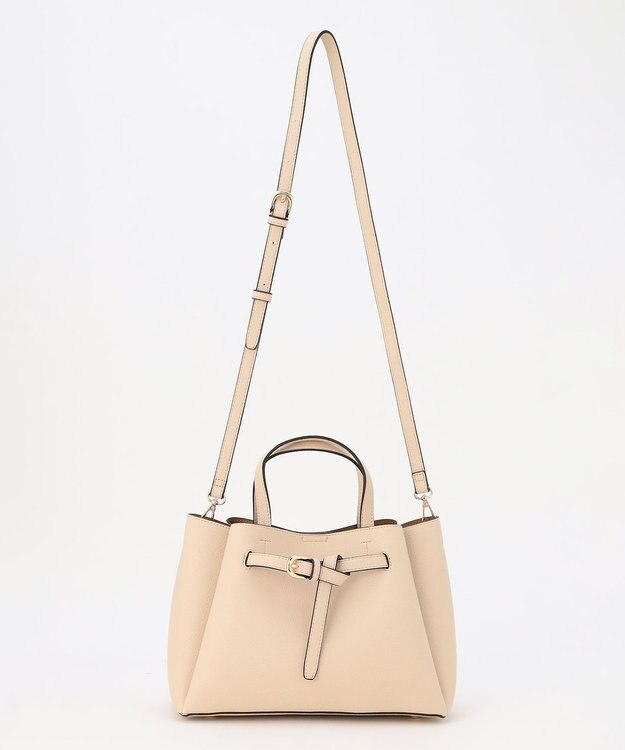 組曲 フロントベルト2WAYハンド バッグ グレージュ系