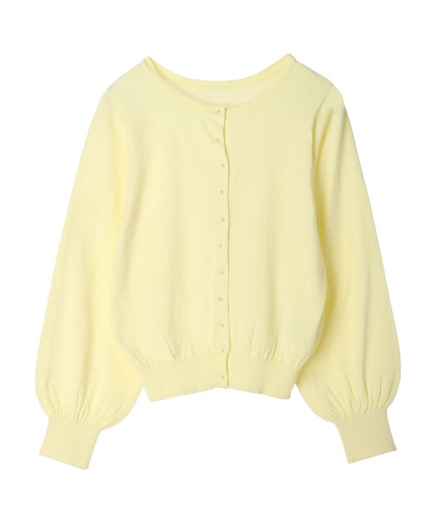 earth music&ecology 前後２ＷＡＹちびパールボタンカーディガン Yellow