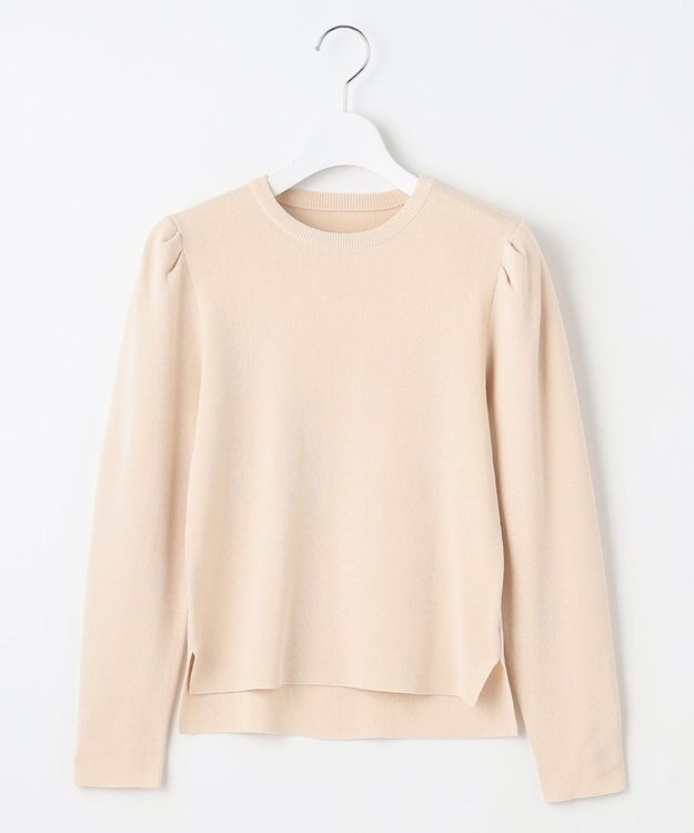 Feroux 【洗える】パワショル ニットプルオーバー アイボリー系