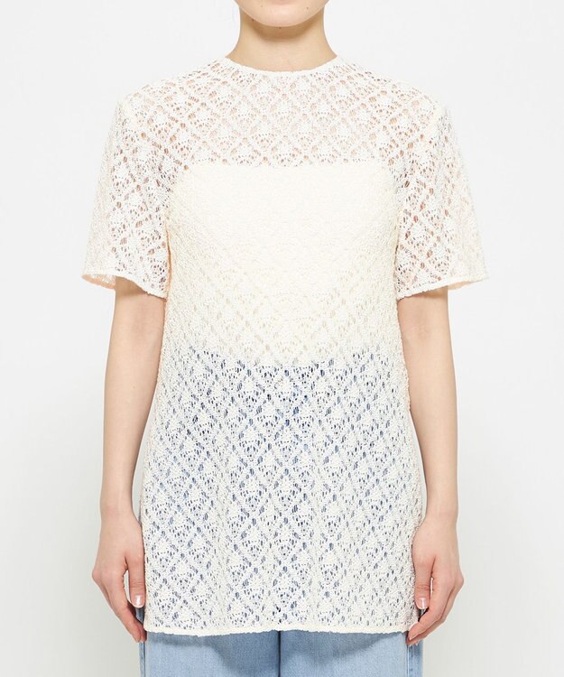 uncrave ジオメトリックレース ブラウス オフ