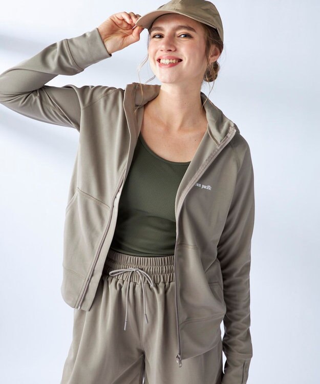 OP／FILA 【Ocean Pacific】2way 鹿の子ラッシュガード ベージュ