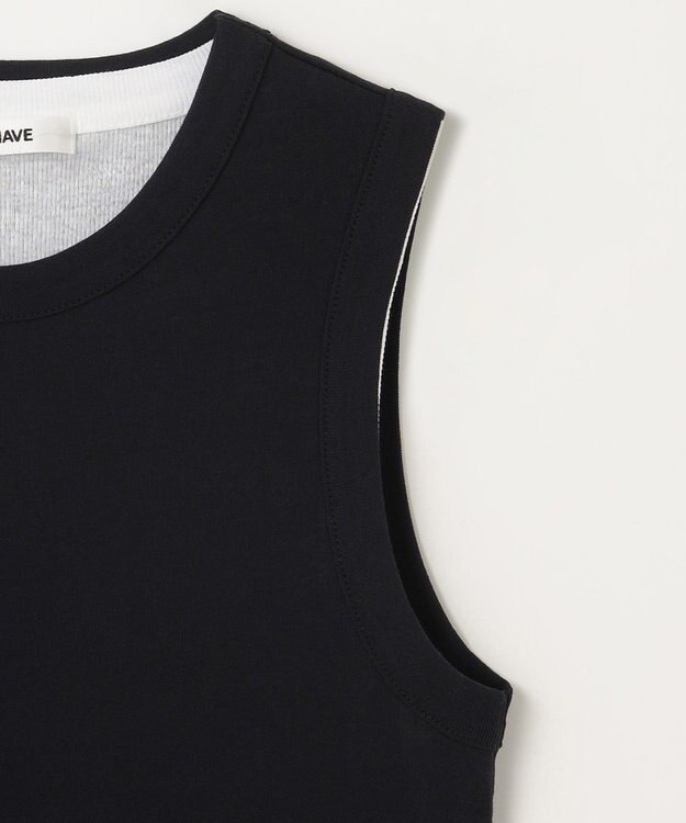 NAVE 【Nave・otona MUSE別注/洗える】レイヤードカットソー 2枚セット ブラック系