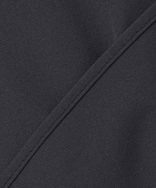 UNFILO 【撥水/シワになりにくい】FINE MOVE ランタンスリーブワンピース チャコール