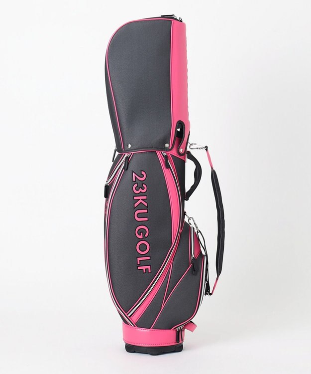 23区GOLF 【WOMEN】合皮×デニム調キャディバッグ 他と被らない 大人ピンクが初登場 ブラック系