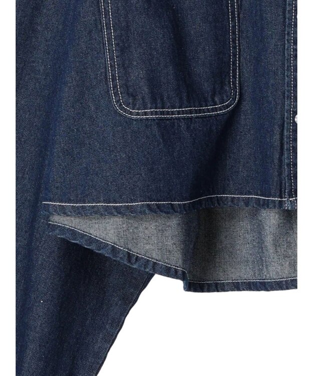 earth music&ecology スクエアデニムシャツ Indigo