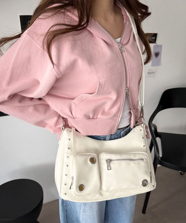 WEGO BIGハトメ2wayショルダー ホワイト