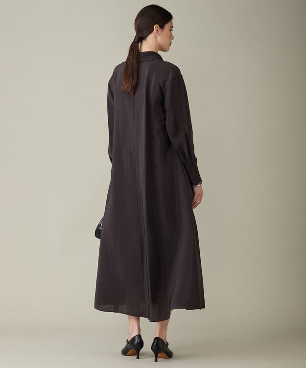 ICB キュプラシルキーオーガンジー ワンピース バーントブラウン系