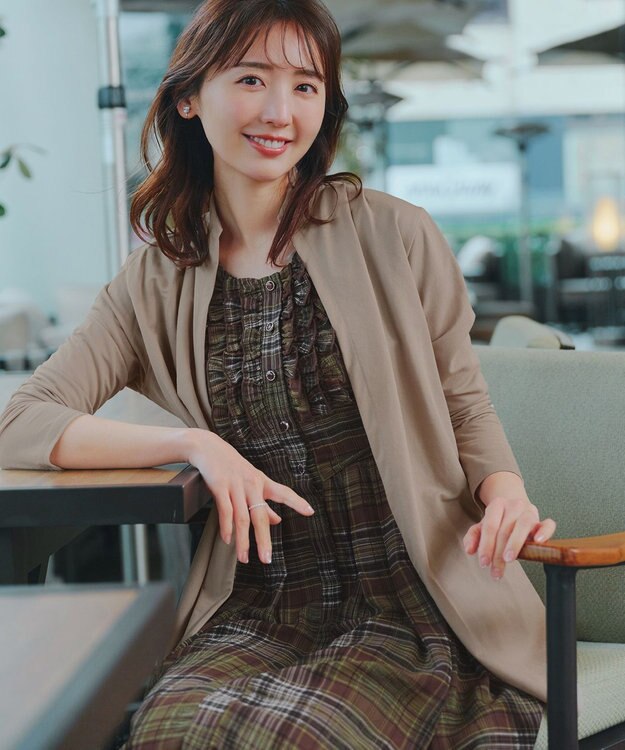 Tiaclasse 【おのののかさん着用・新色追加】フリルワンピース ブラウンチェック