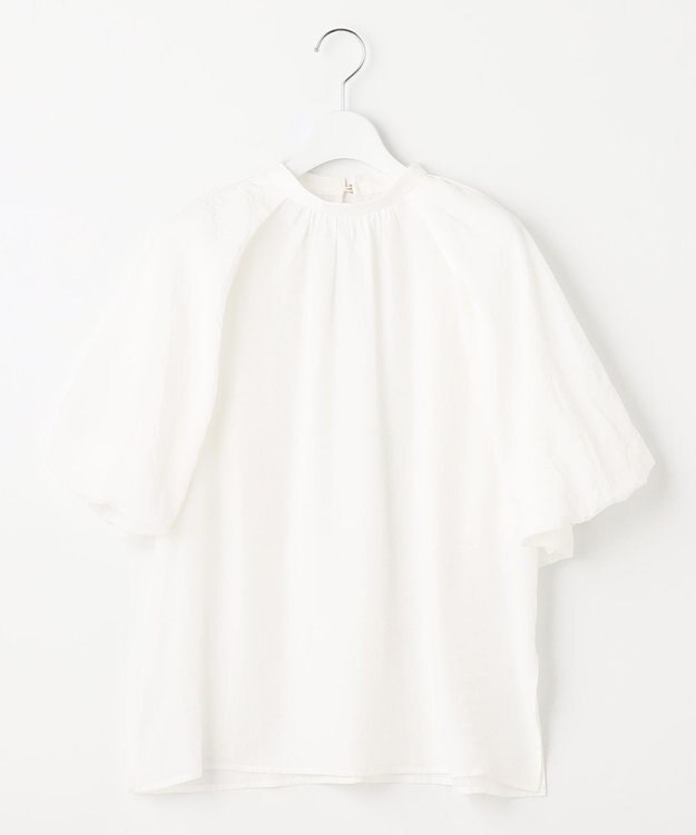 Feroux 【新色追加・洗える】バルーンスリーブ ブラウス ホワイト系