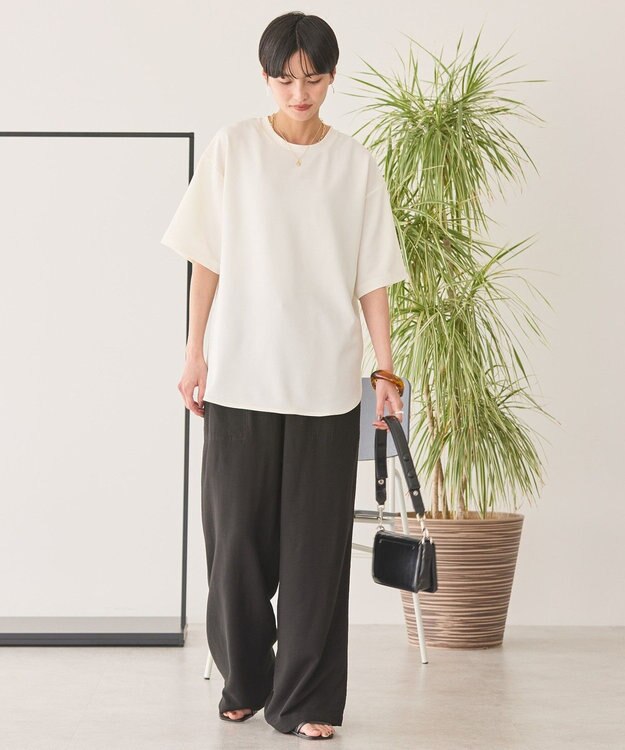 AMERICAN HOLIC ジョーゼットラウンドヘムトップス Off White