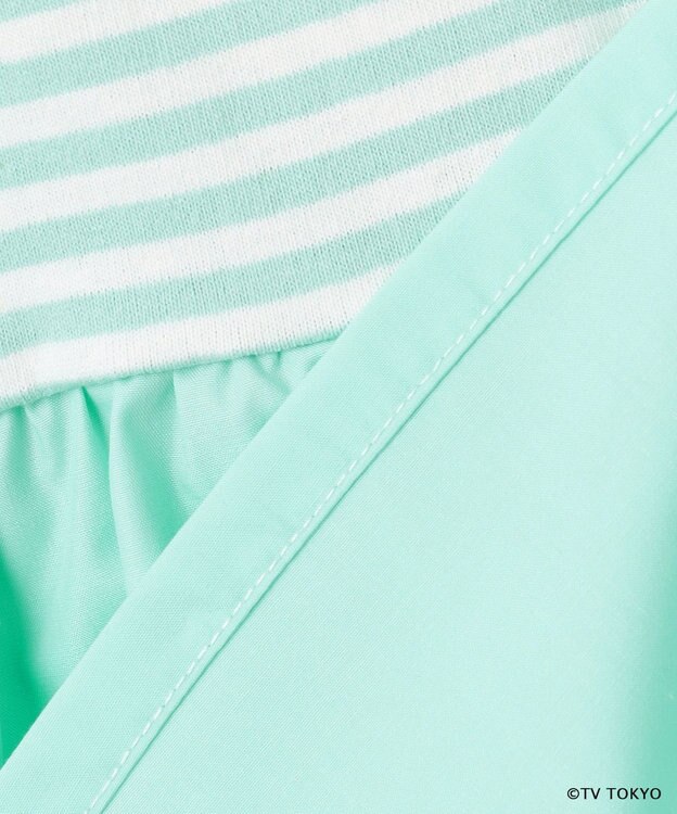 組曲 KIDS 【80-100㎝】シナぷしゅレースカラー チュニック ミントグリーン