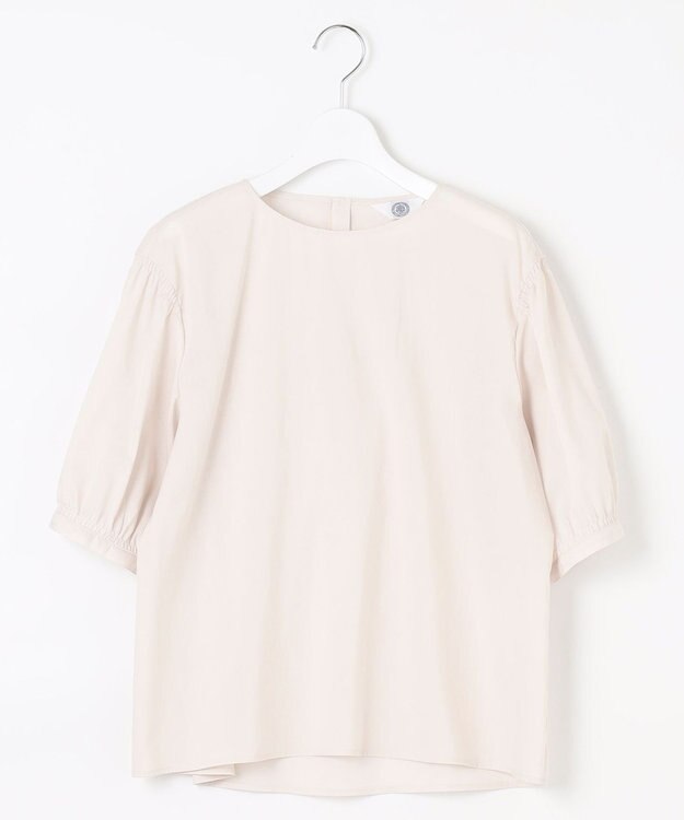 J.PRESS LADIES L 【WEB限定カラーあり・洗える】ラミーポプリン ボリュームスリーブ ブラウス ベージュ系