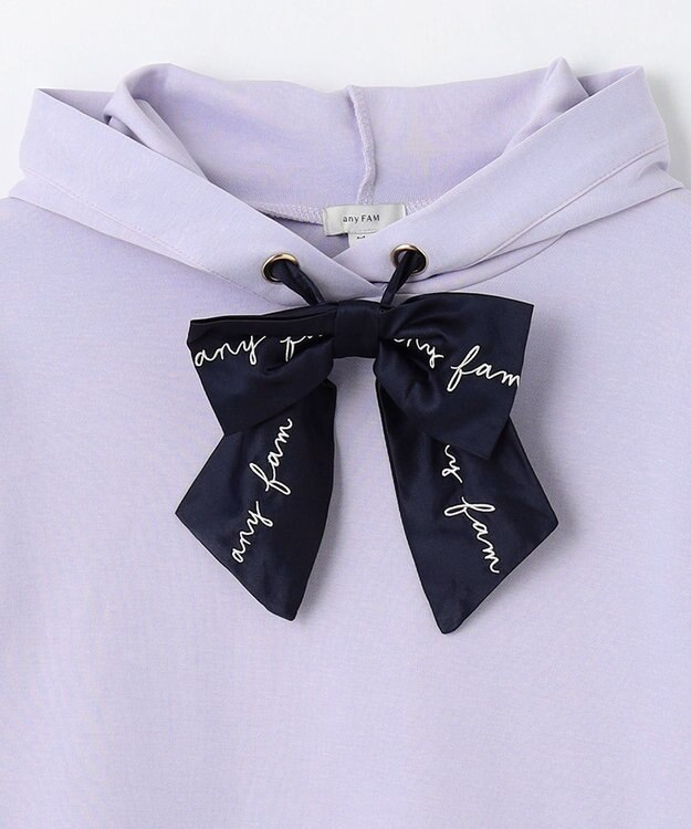 ANY KIDS フード付き ダンボール トレーナー サックスブルー