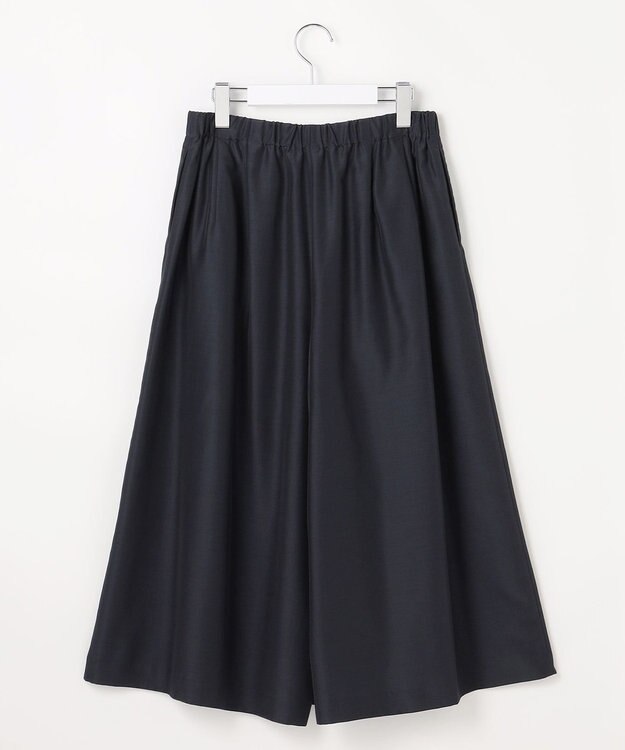 J.PRESS LADIES L エアリースパンボイル ガウチョ パンツ ネイビー系