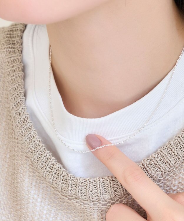 Phoebe 【SV925】シルキーシャインスエッジチェーンネックレス シルバー