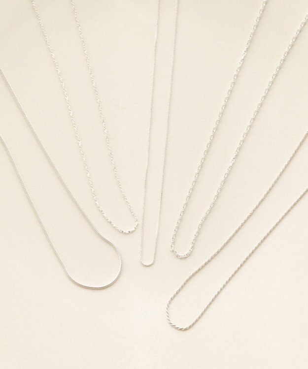 Phoebe 【SV925】シルキーシャインスエッジチェーンネックレス シルバー