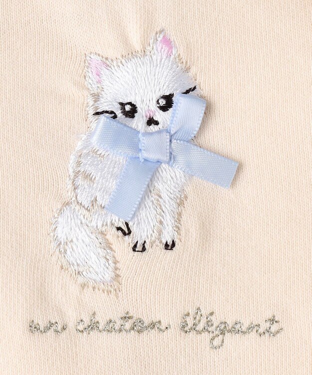 ANY KIDS アニマル バックプリントトレーナー エクリュ×ネコ