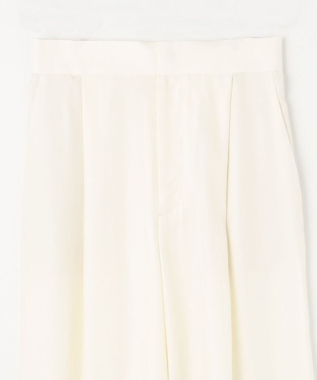 NAVE 【ReNAVE・セットアップ可/洗える/UVケア/接触冷感】フィブリルシャンブレー ワイドパンツ アイボリー系