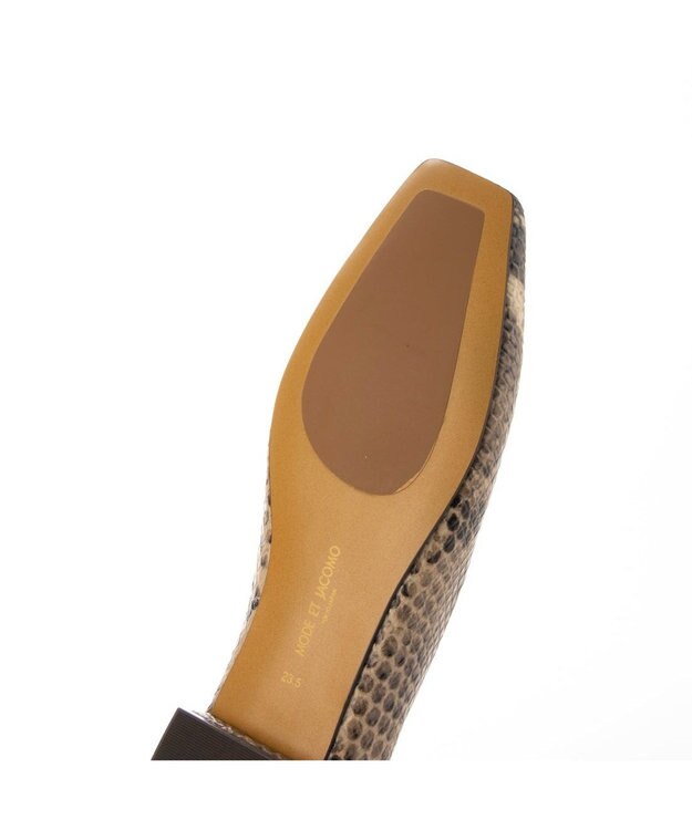 MODE ET JACOMO <MODE ET JACOMO>ローヒールスクエアトゥパンプス ナチュラル