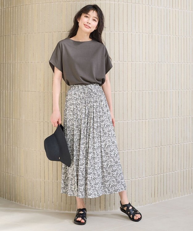 ANY L 【ウエストゴム】リラックススカーチョ ペイズリー