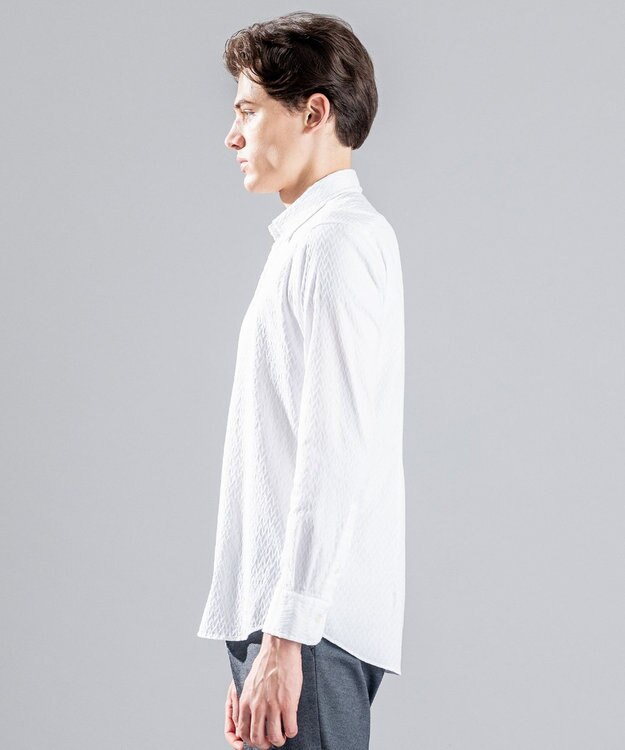 JOSEPH HOMME アロージャガードストレッチ　レギュラーカラーシャツ ホワイト系