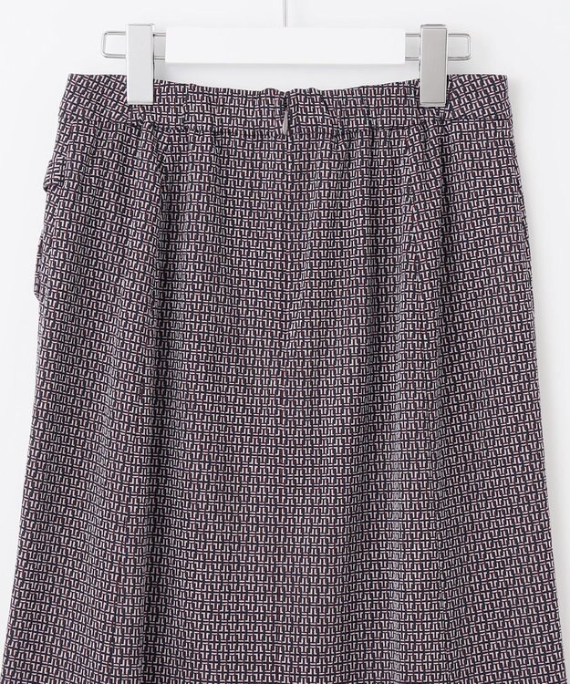 J.PRESS LADIES 【洗える】幾何ジャカード スカート ネイビー系5