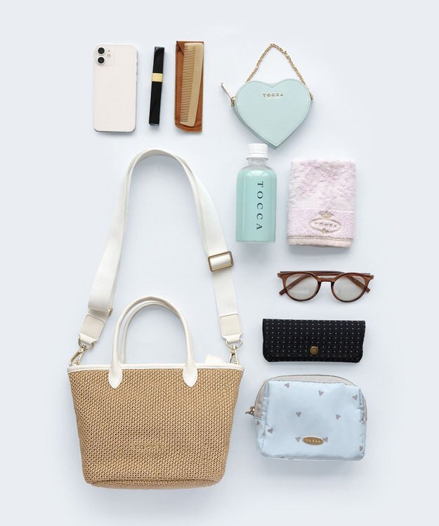 TOCCA TO THE SUNLIGHT POCHETTE かごバッグ【星風まどかさん着用】 アイボリー系