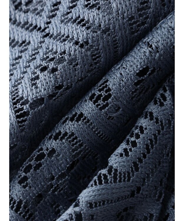 earth music&ecology レースショートシャツ Sax