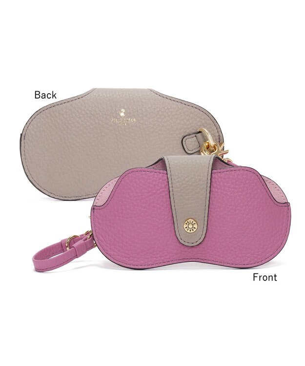 PELLE BORSA ストラップ付きめがねケース Reinette Goods レネットグッズ4776 モーブグレージュ