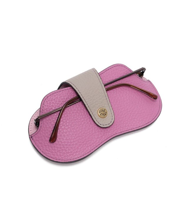 PELLE BORSA ストラップ付きめがねケース Reinette Goods レネットグッズ4776 モーブグレージュ