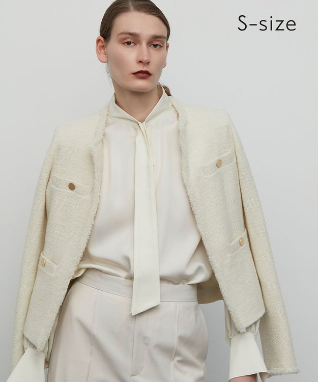 BEIGE， 【S-size】CAMBON / ツイードジャケット Bone