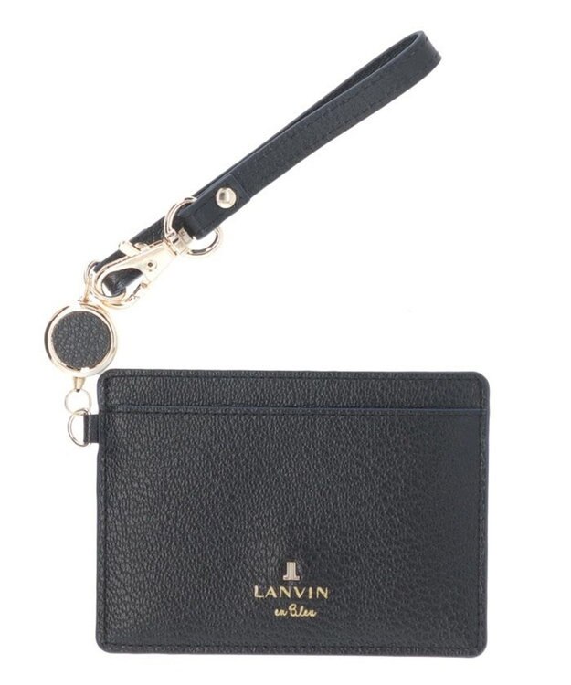 LANVIN en Bleu リム リール付きパスケース ブラック