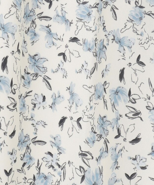 Feroux 【洗える】フラワープリントラッフル ワンピース ホワイト系2