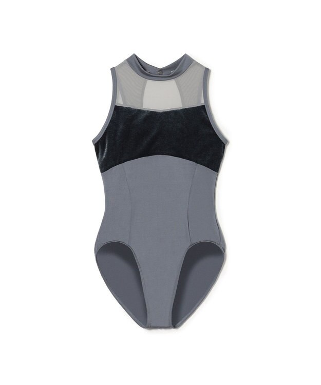 Chacott ハイネックレオタード アッシュグレー