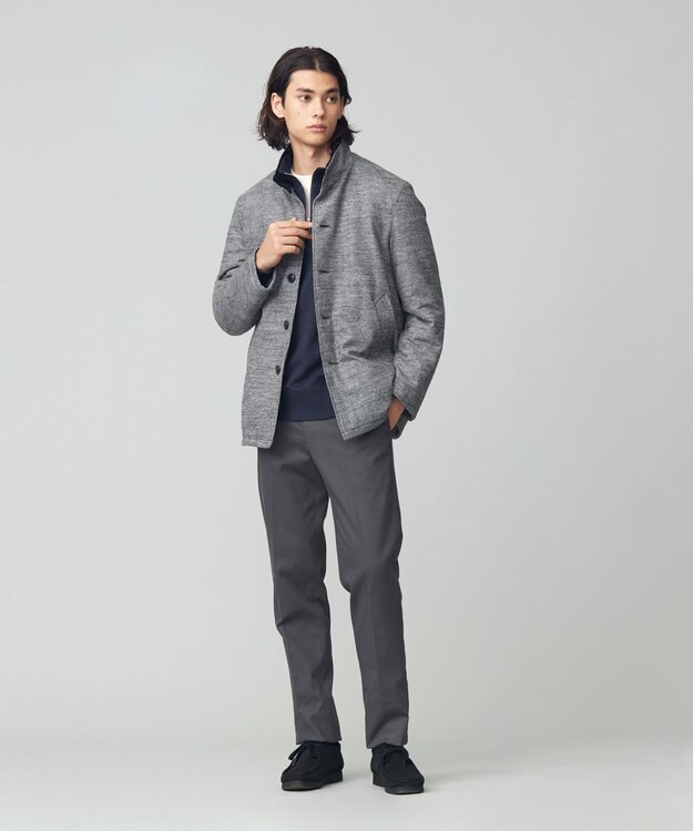 J.PRESS MEN ショートカーコート スタンドカラーブルゾン グレー系3