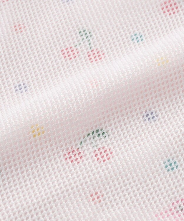 MIKI HOUSE HOT BISCUITS 【80-120cm】キャビット×さくらんぼ 総柄ウインドブレーカー ピンク