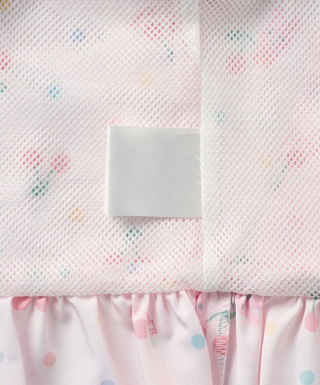 MIKI HOUSE HOT BISCUITS 【80-120cm】キャビット×さくらんぼ 総柄ウインドブレーカー ピンク