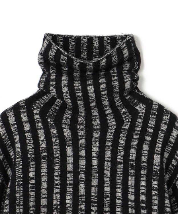 JOSEPH ストライプアニメーション　ハイネックニット Ivory Combo