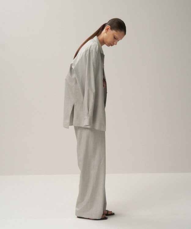 ATON SILK TROPICAL | ウォッシュドシャツ TOP GRAY